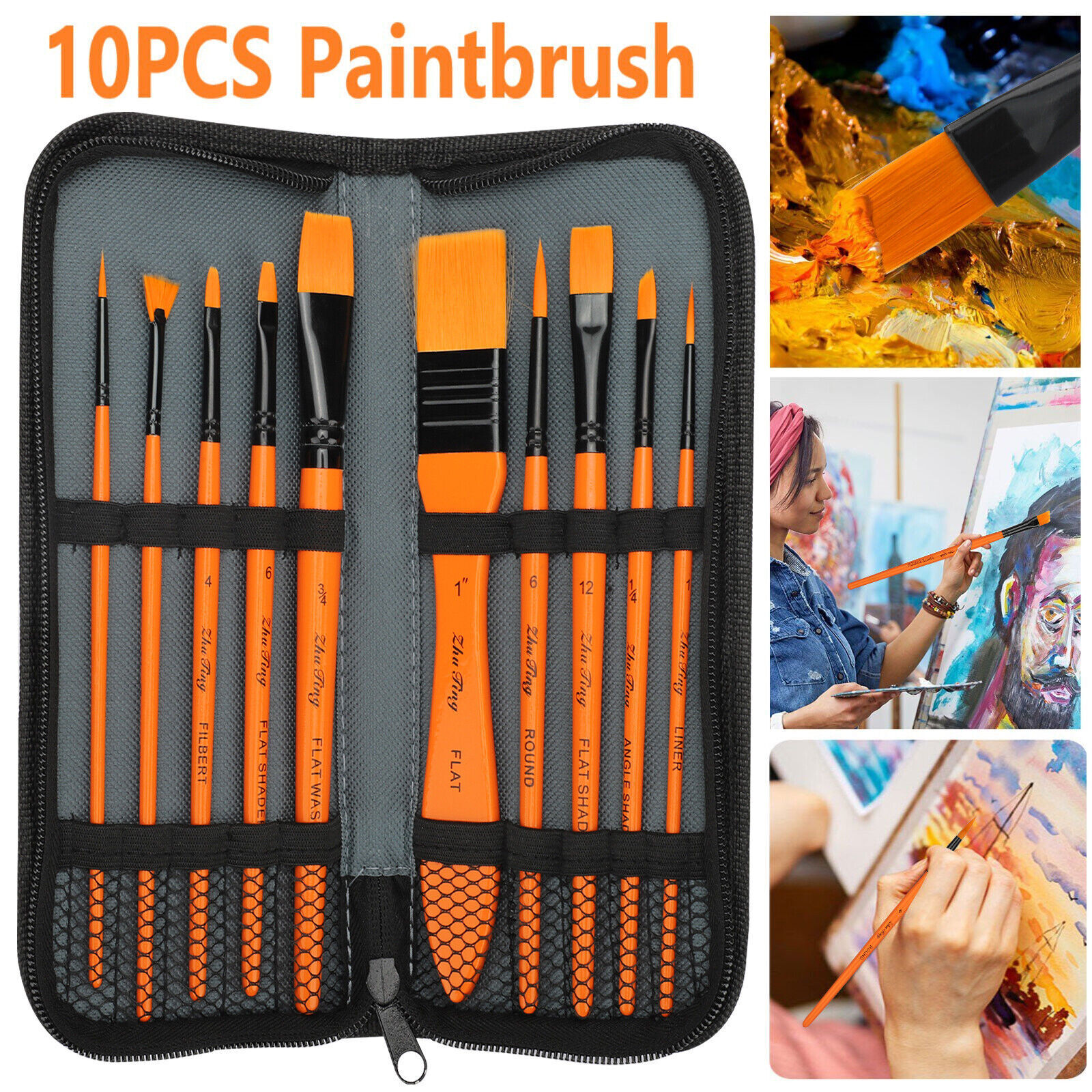 12Pcs Set Artist Paint Brushes Set Art Painting Supplies Acrylic Oil  Paintings